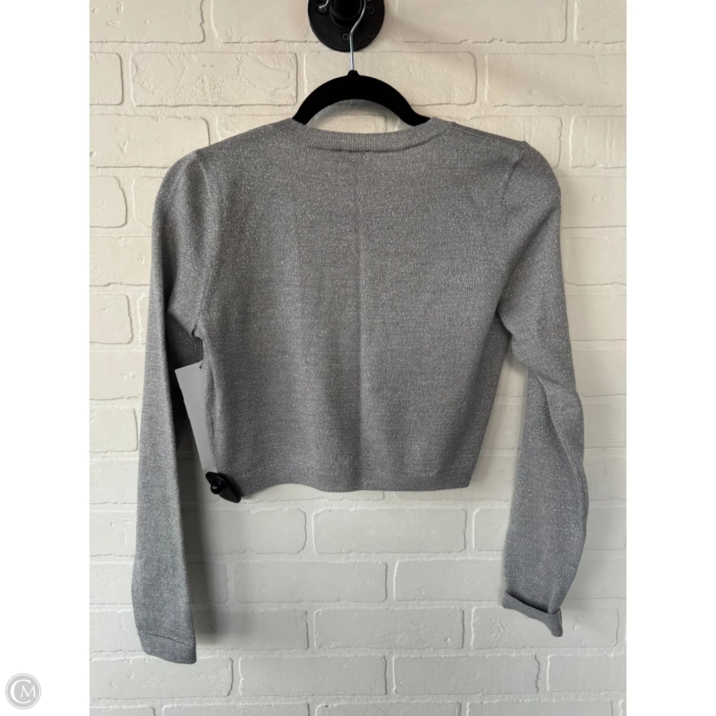 Sweater Cardigan By Talbots In Silver, Size: Sp