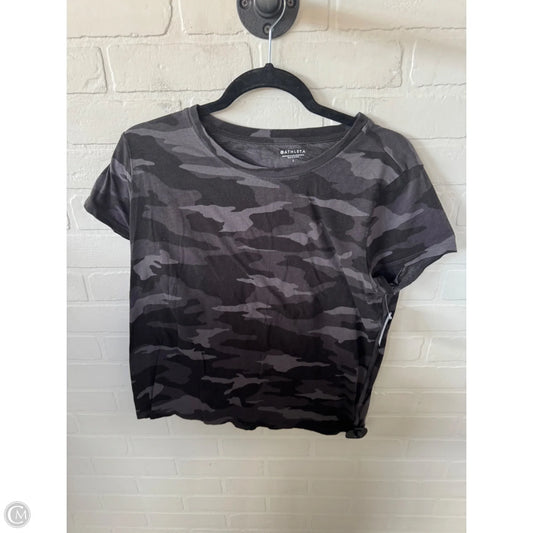 Athletic Top Short Sleeve By Athleta In Grey, Size: L