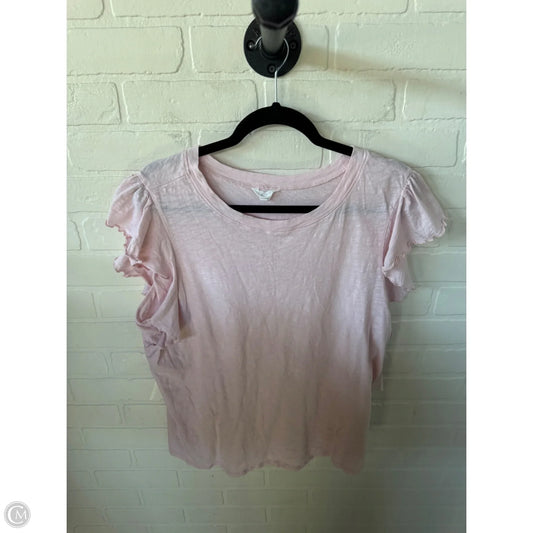 Top Short Sleeve By Caslon In Pink, Size: Xl