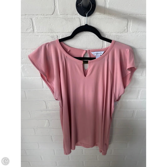 Top Short Sleeve By Liz Claiborne In Pink, Size: L
