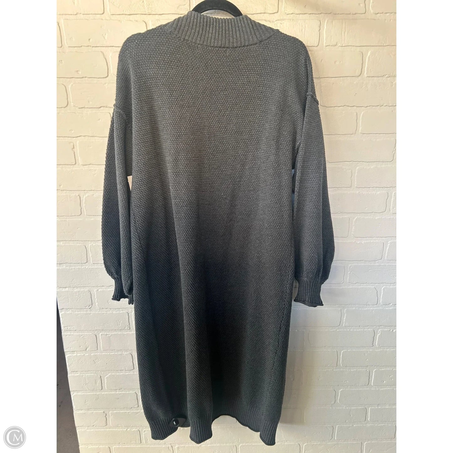 Sweater Cardigan By Flat White In Grey, Size: Osfm