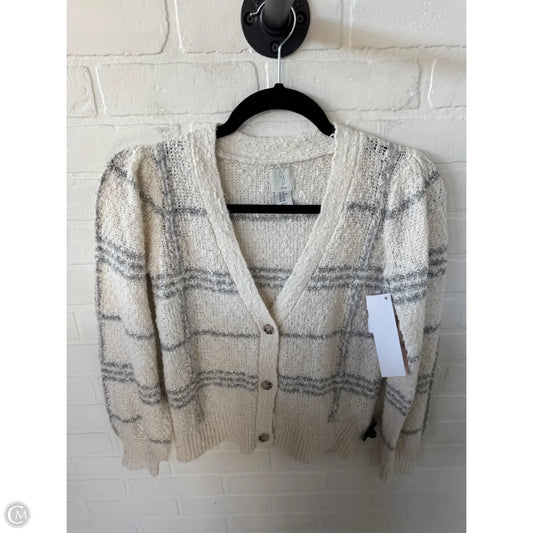 Sweater Cardigan By J By Joie In Grey & White, Size: Xs