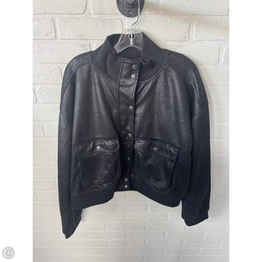 Jacket Moto By Evereve In Black, Size: Xl