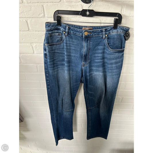 Jeans Wide Leg By Kut In Blue Denim, Size: 12