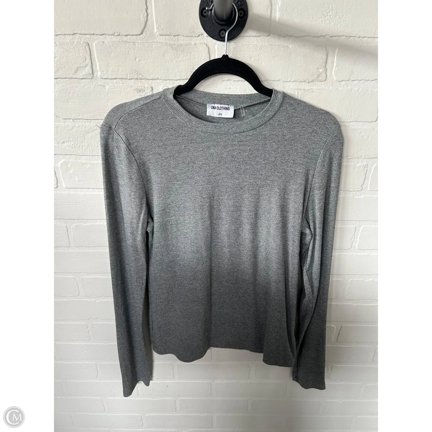 Top Long Sleeve By Lna In Grey, Size: L