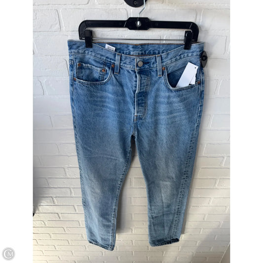 Jeans Straight By Levis In Blue Denim, Size: 12