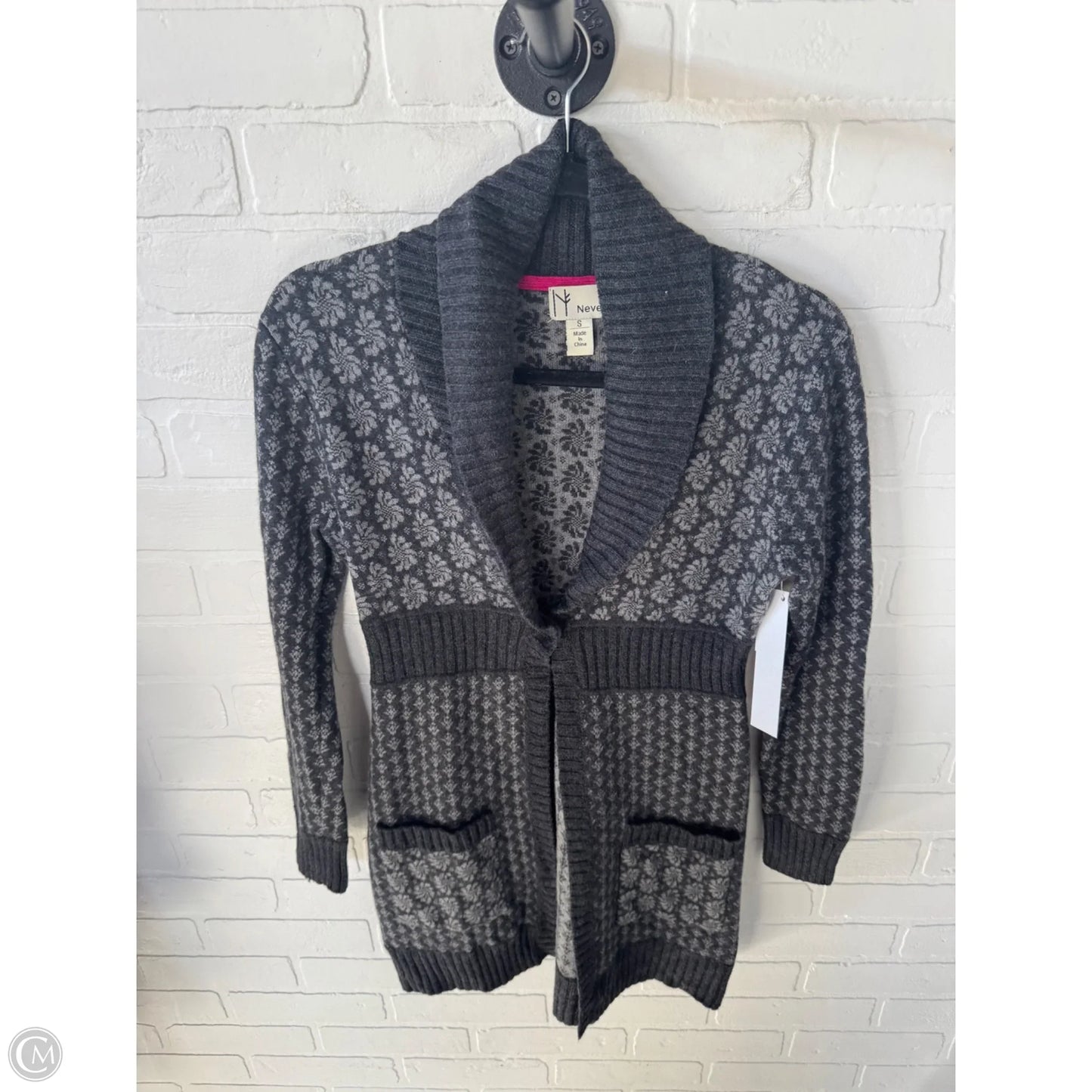 Sweater Cardigan By Clothes Mentor In Grey, Size: S
