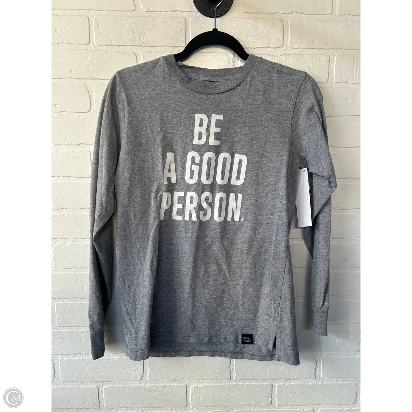 Top Long Sleeve Basic By Cmc In Grey, Size: S
