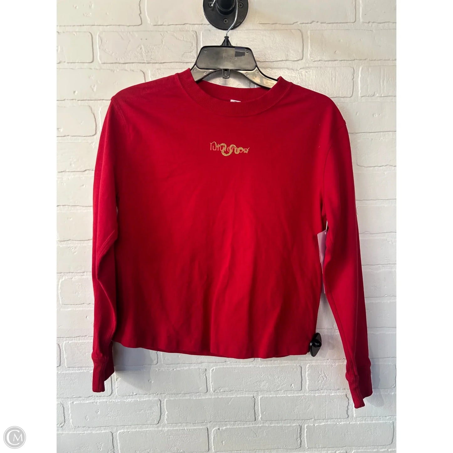 Athletic Top Long Sleeve Crewneck By Lululemon In Red, Size: Xs