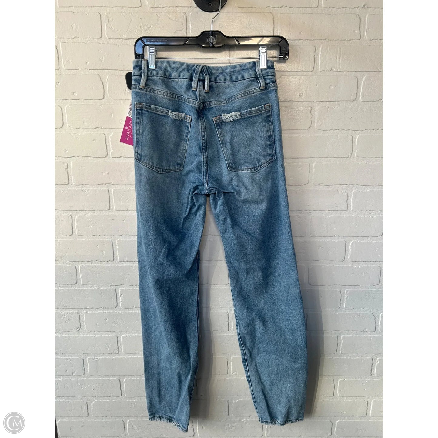 Jeans Straight By Good American In Blue Denim, Size: 0