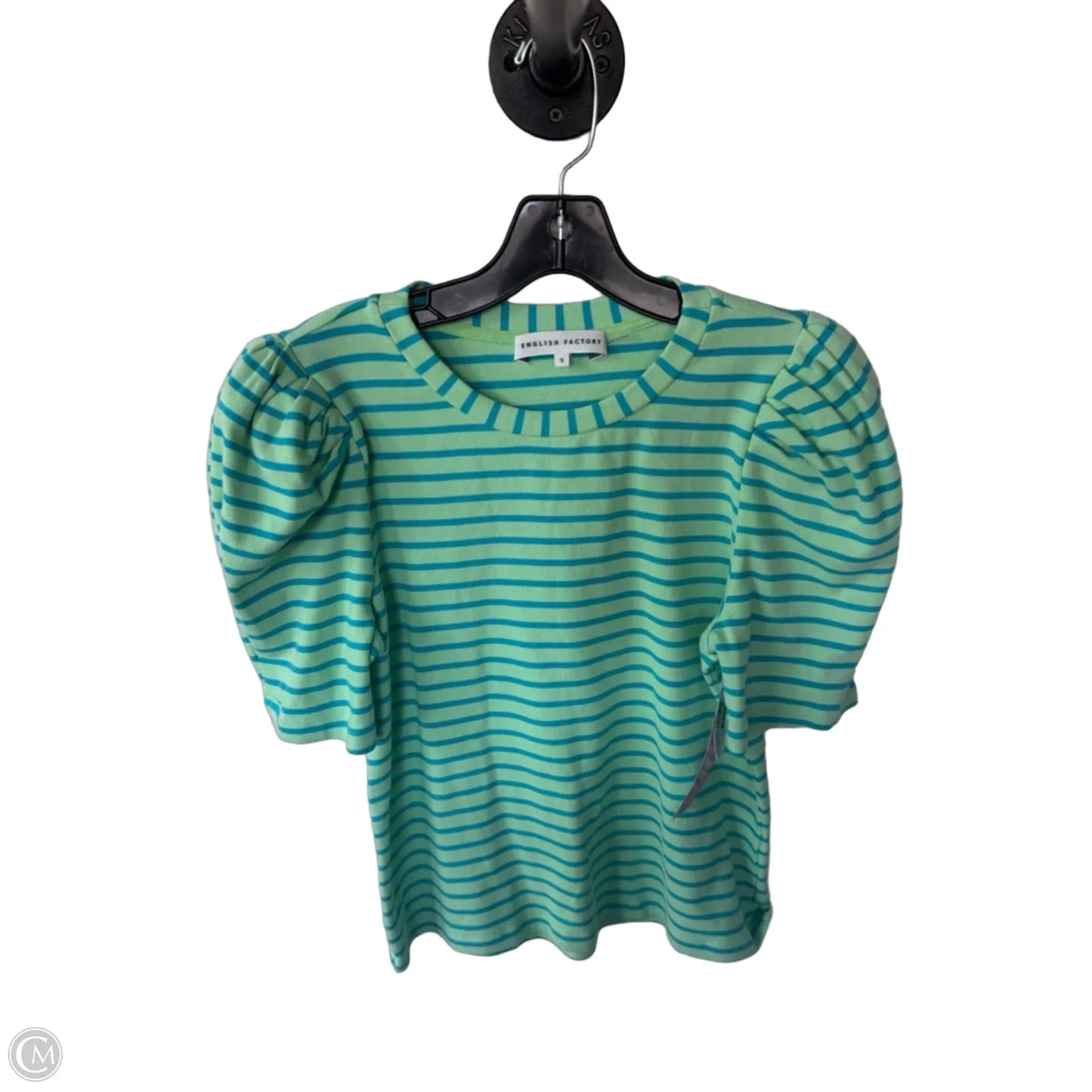 Top Short Sleeve By English Factory In Blue & Green, Size: S