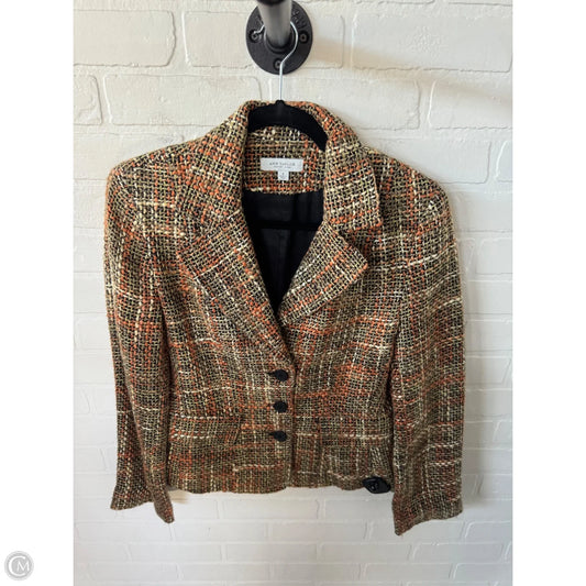 Blazer By Ann Taylor In Green & Orange, Size: M