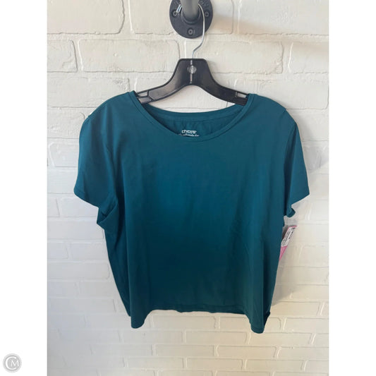 Top Short Sleeve Basic By Chicos In Blue, Size: Xl