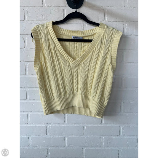 Vest Sweater By Stradivarius In Yellow, Size: S