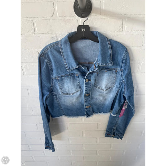 Jacket Denim By Allegra K In Blue Denim, Size: L