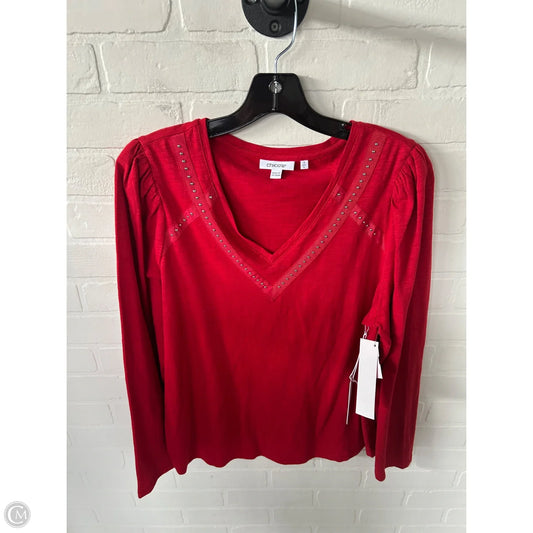 Top Long Sleeve By Chicos In Red, Size: L