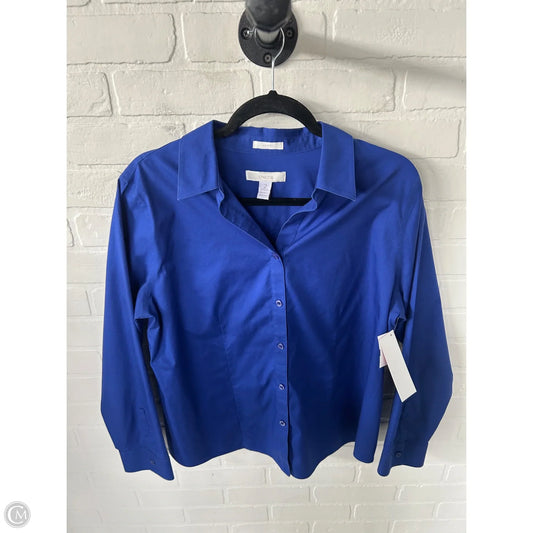 Top Long Sleeve By Chicos In Blue, Size: L