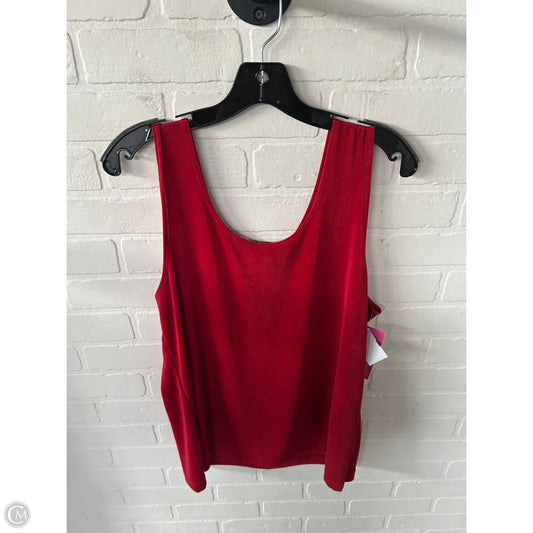 Top Sleeveless Basic By Chicos In Red, Size: Xl