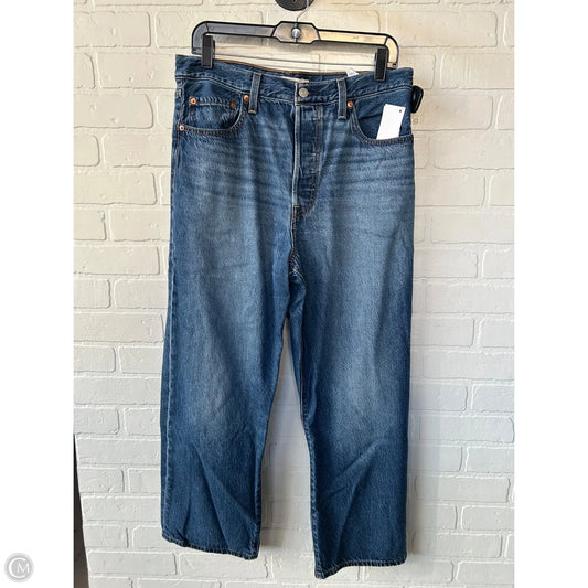 Jeans Straight By Levis In Blue Denim, Size: 12