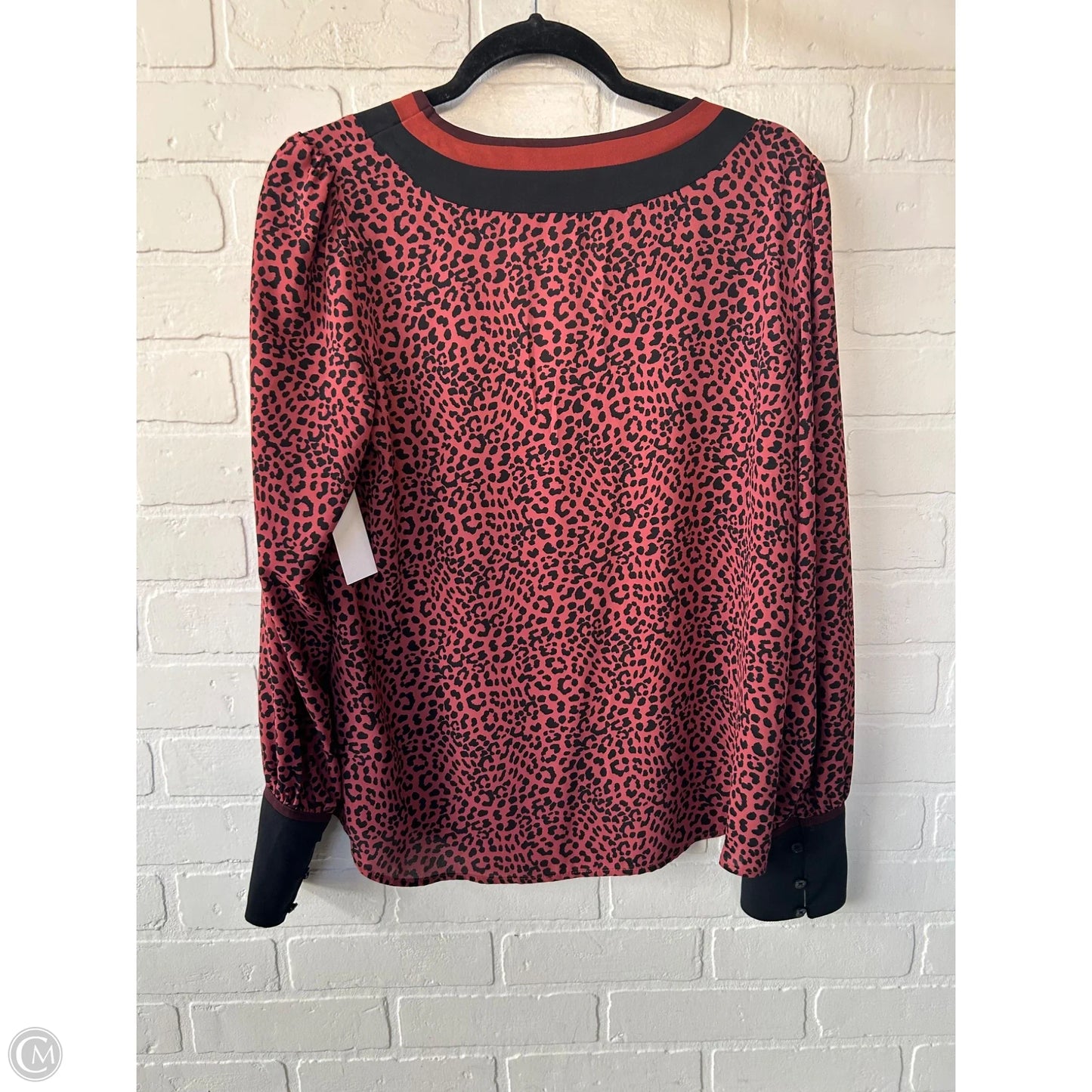 Top Long Sleeve By Express In Black & Brown, Size: M