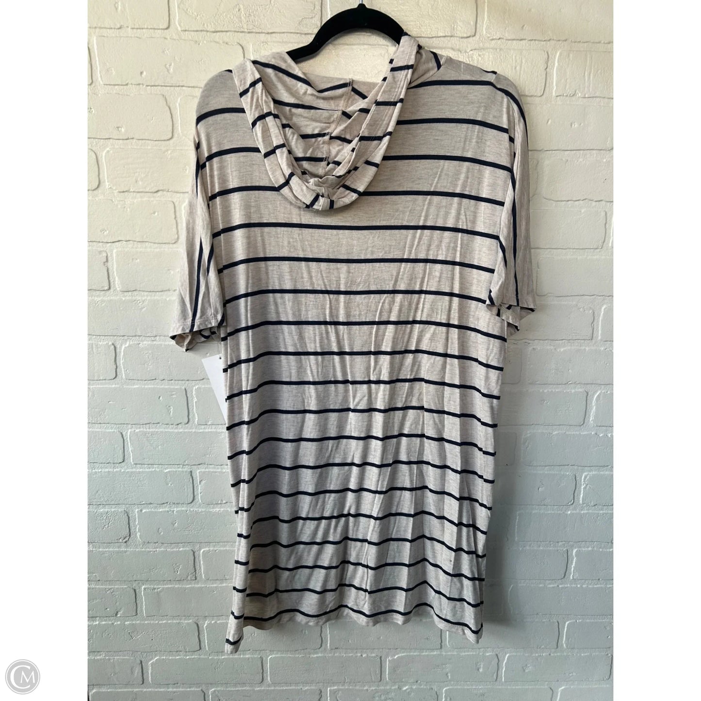 Top Short Sleeve By Zenergy By Chicos In Blue & Tan, Size: M