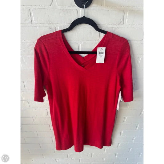 Tunic Short Sleeve By J. Jill In Red, Size: M