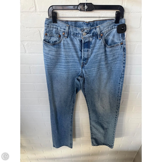 Jeans Straight By Levis In Blue Denim, Size: 8