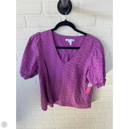 Top Short Sleeve By Draper James In Purple, Size: M