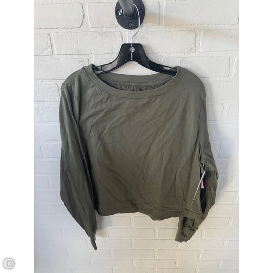 Athletic Top Long Sleeve Crewneck By All In Motion In Green, Size: M