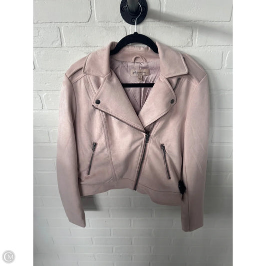 Jacket Moto By Philosophy In Pink, Size: M
