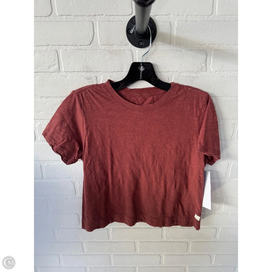 Athletic Top Short Sleeve By Vuori In Red, Size: S
