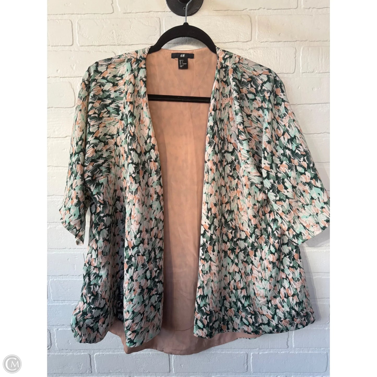 Kimono By H&m In Green & Tan, Size: S