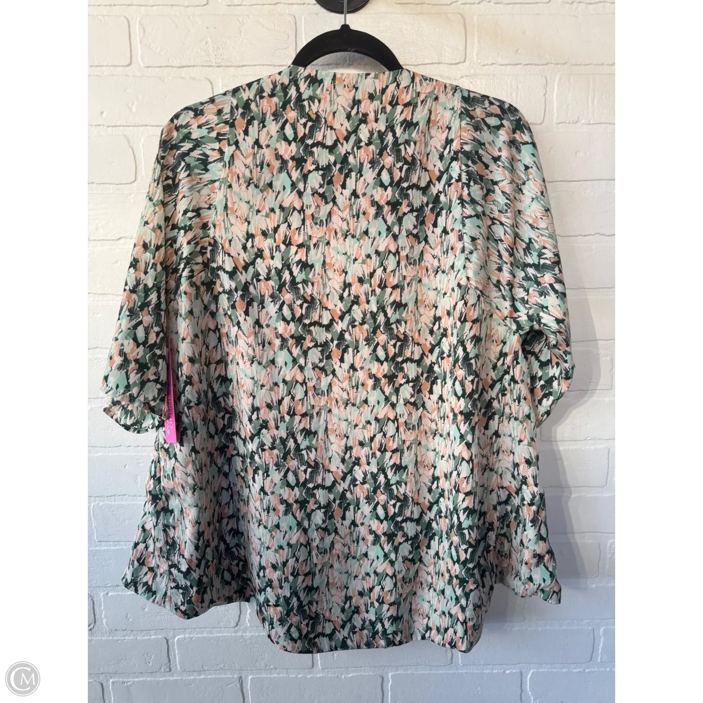 Kimono By H&m In Green & Tan, Size: S
