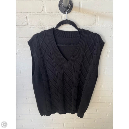 Vest Sweater By Cme In Black, Size: Xl