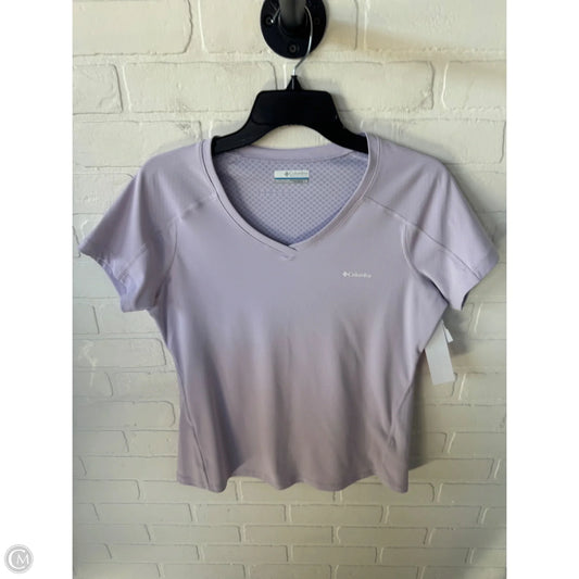 Athletic Top Short Sleeve By Columbia In Purple, Size: L