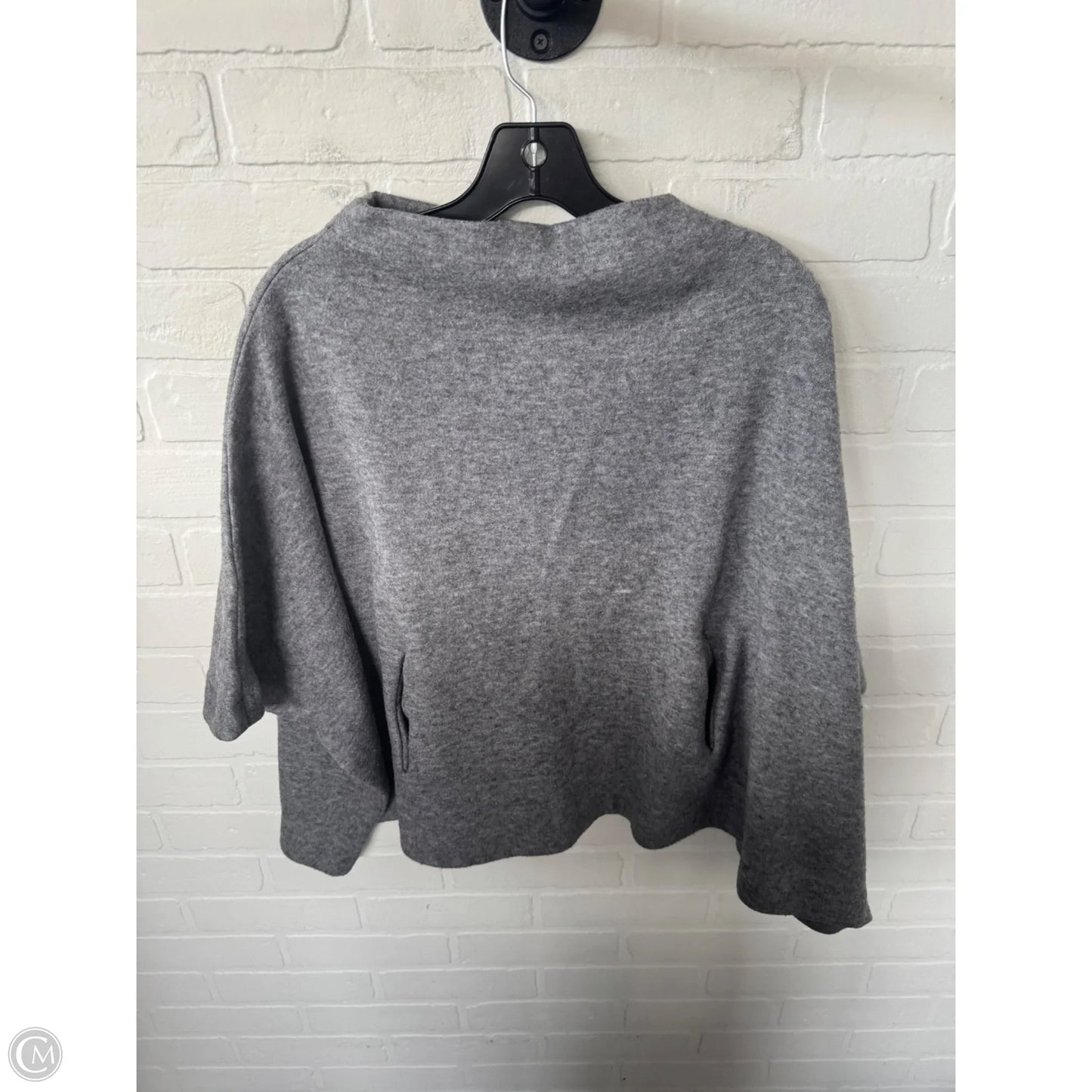 Poncho By Clothes Mentor In Grey, Size: S