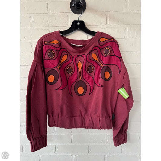Sweatshirt Crewneck By Anthropologie In Red, Size: Xxs