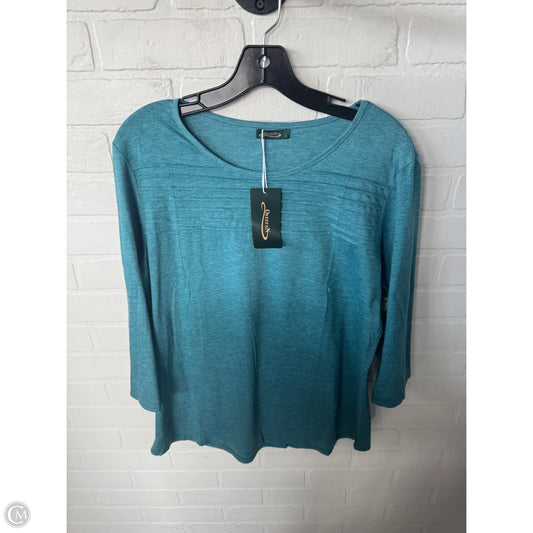 Top 3/4 Sleeve By Cme In Blue, Size: L
