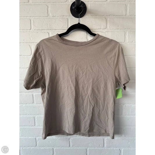 Top Short Sleeve Basic By Abercrombie And Fitch In Tan, Size: S