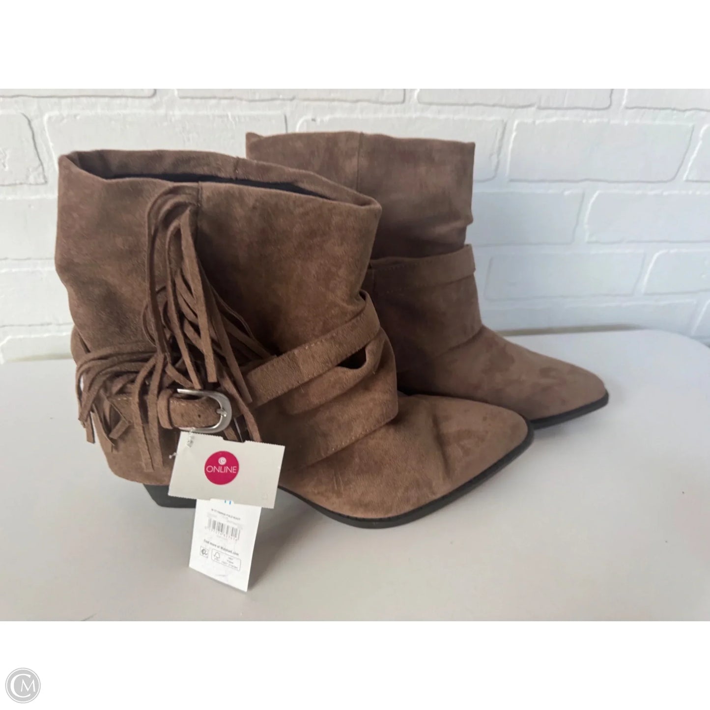 Boots Mid-calf Heels By Time And Tru In Brown, Size: 11