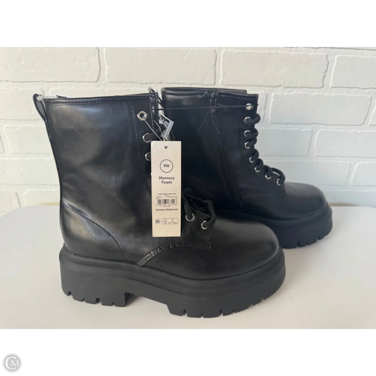 Boots Combat By No Boundaries In Black, Size: 9