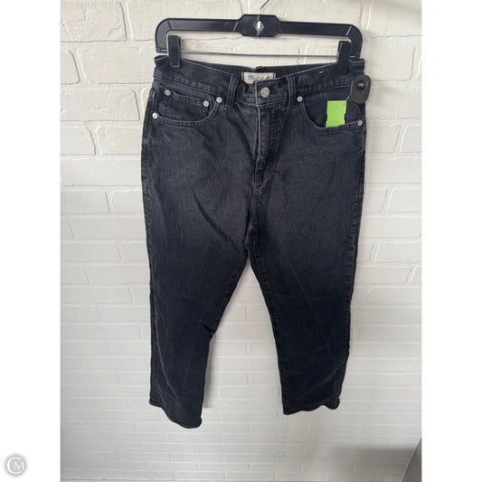 Jeans Straight By Madewell In Black Denim, Size: 6