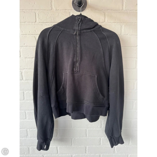 Athletic Sweatshirt Hoodie By Lululemon In Black, Size: M