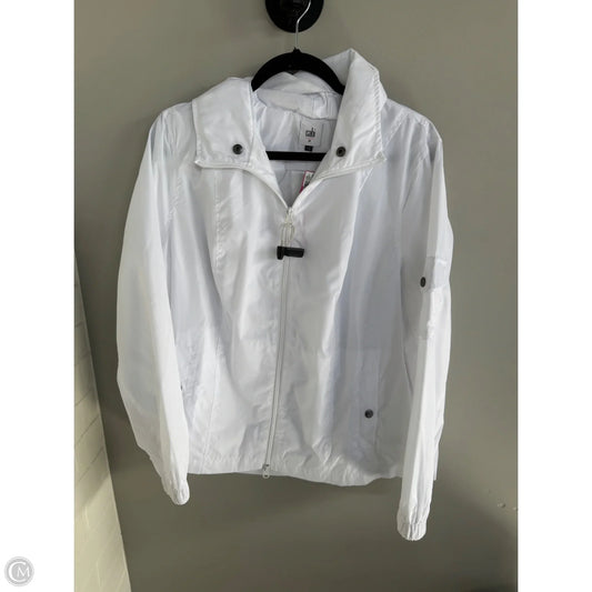 Jacket Windbreaker By Cabi In White, Size: M