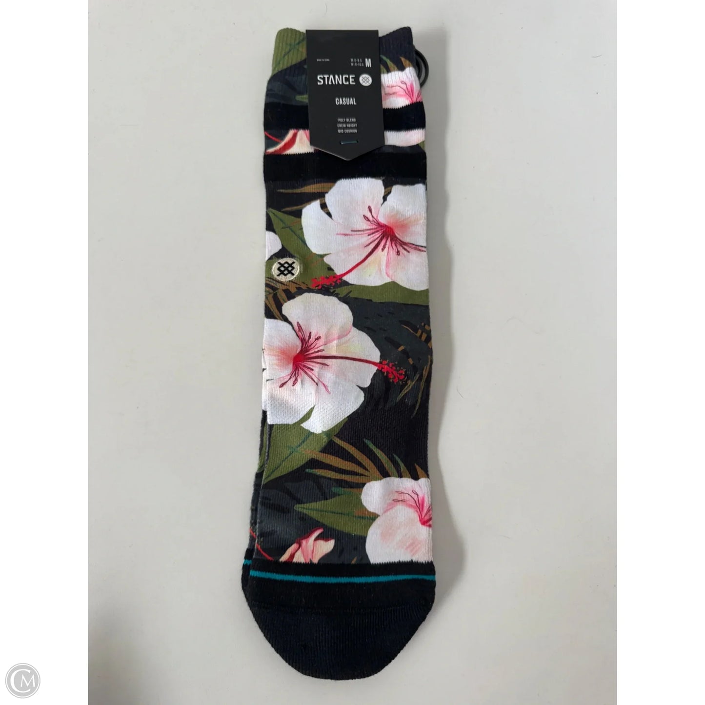 Socks By Clothes Mentor In Black & Green, Size: 8