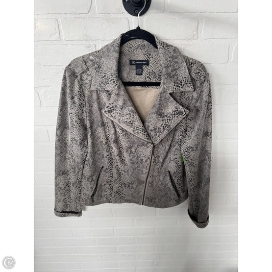 Jacket Moto By Inc In Snakeskin Print, Size: L