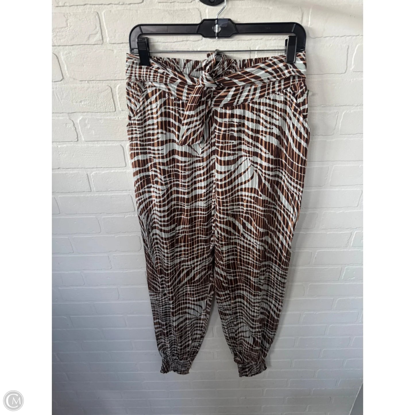 Pants Joggers By Lascana In Brown & Grey, Size: 8