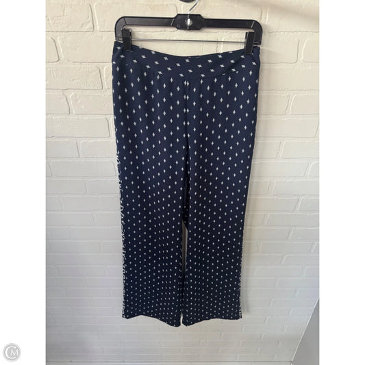 Pants Wide Leg By Cabi In Blue & White, Size: 6