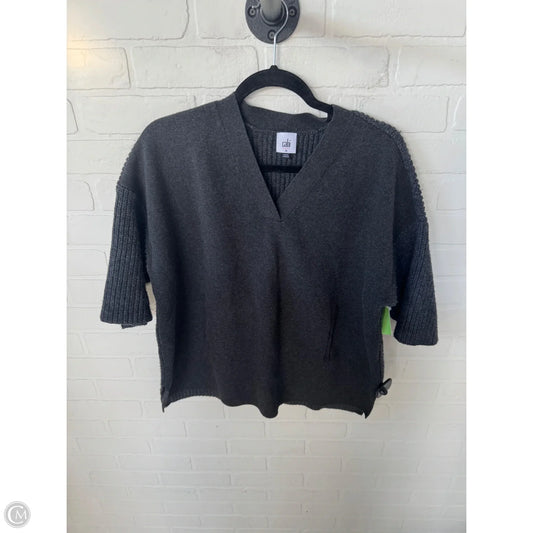 Sweater Short Sleeve By Cabi In Grey, Size: M