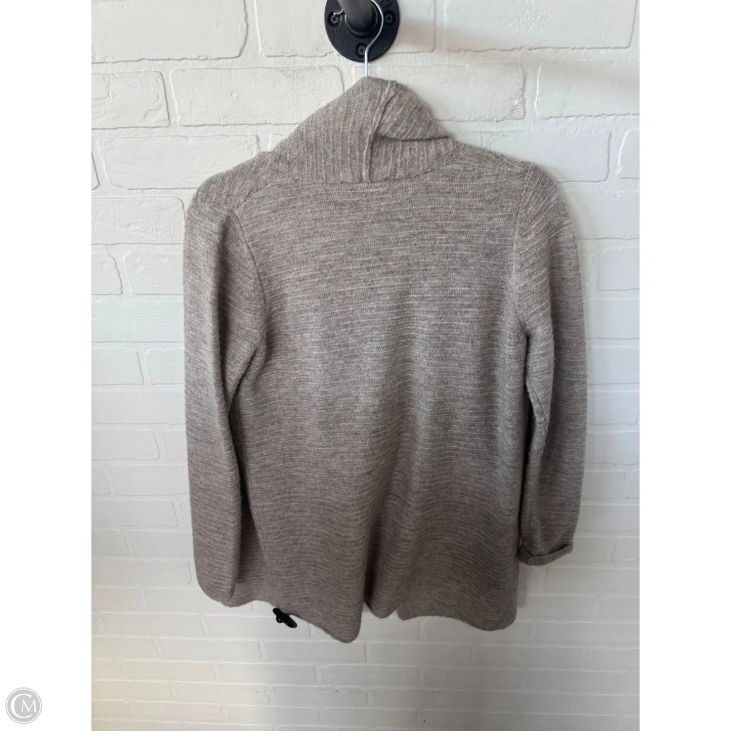 Sweater Cardigan By Lucky Brand In Tan, Size: S
